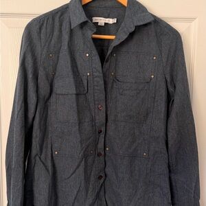 See By Chloe Dark Gray Button-Front shirt